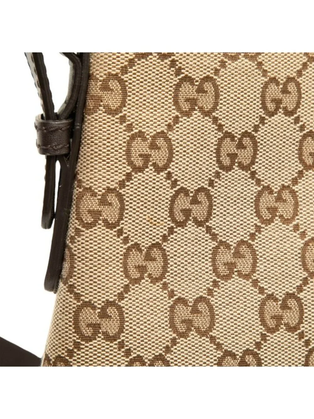 Gucci GG Canvas Crossbody Shoulder Bag Beige Brown
